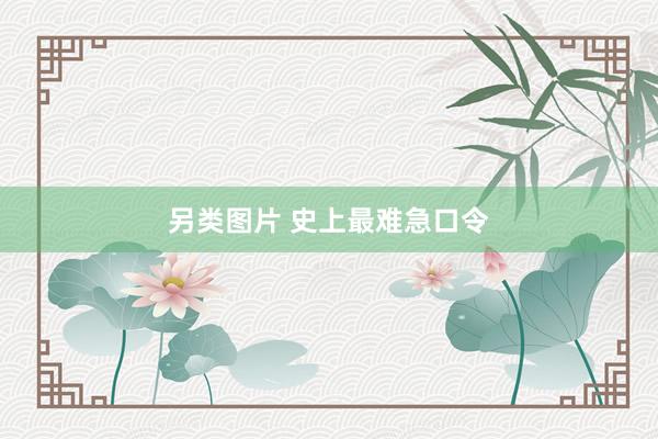另类图片 史上最难急口令